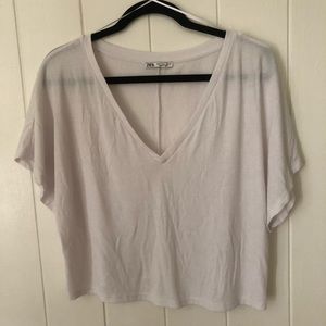 Zara White Crop Top